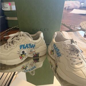 Gucci Kids Flash Sneakers - White